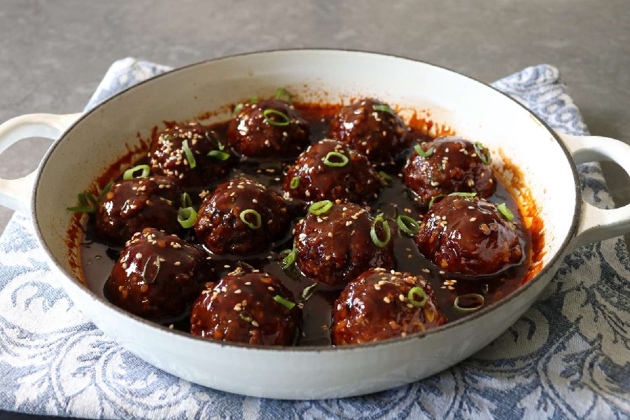 Korean Barbecue styled meatballs Recipe